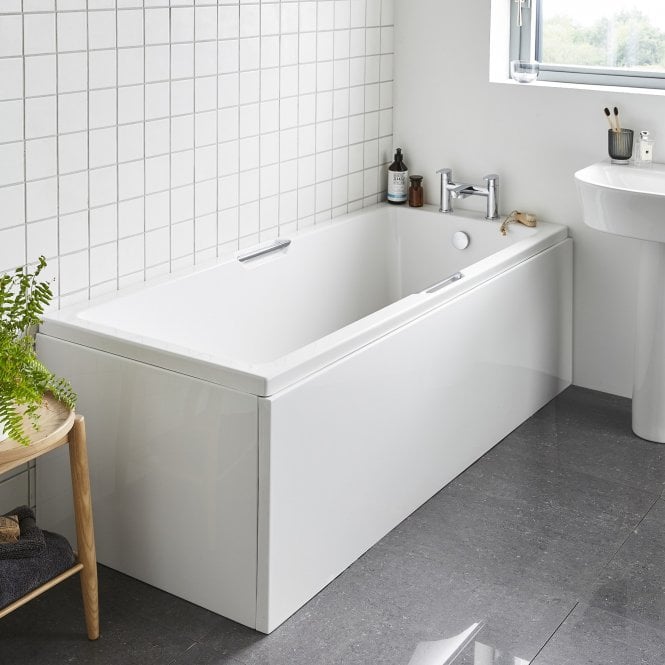 Kartell Luxe 1700 x 700mm Single Ended Acrylic Bath with Grips