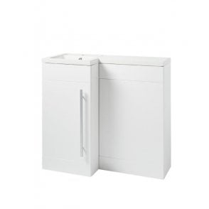 Matrix 900 Single Door Floor Standing Basin Unit White Gloss