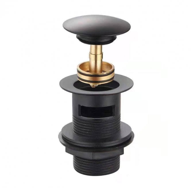Kartell Matt Black Easyclean Slotted Basin Clicker Waste