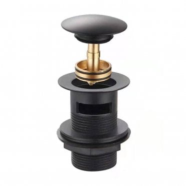 Matt Black Easyclean Slotted Basin Clicker Waste