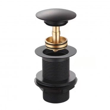 Matt Black Easyclean Unslotted Basin Clicker Waste