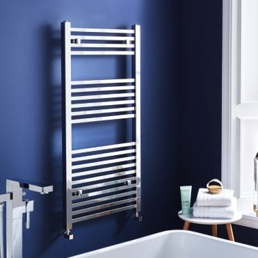 Modern Square Designer Heated Towel Rail Chrome