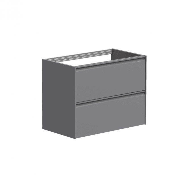 Kartell Moon 500mm Matt Grey 2 Drawer Wall Mounted Unit