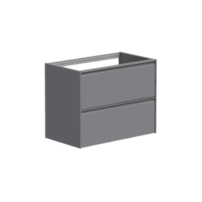 Moon 500mm Matt Grey 2 Drawer Wall Mounted Unit