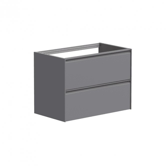 Kartell Moon 600mm Matt Grey 2 Drawer Wall Mounted Unit