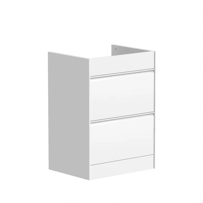 Kartell Moon 600mm Matt White 2 Drawer Floor Standing Unit