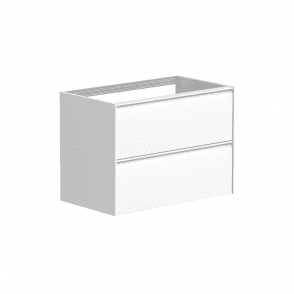 Moon 600mm Matt White 2 Drawer Wall Mounted Unit