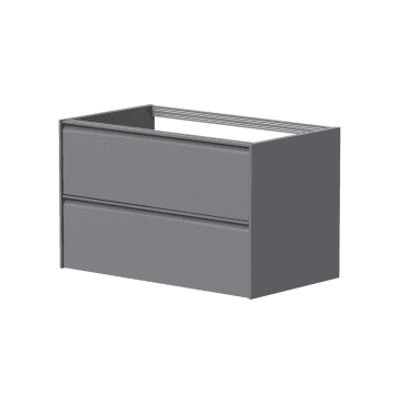 Moon 800mm Matt Grey 2 Drawer Wall Mounted Unit