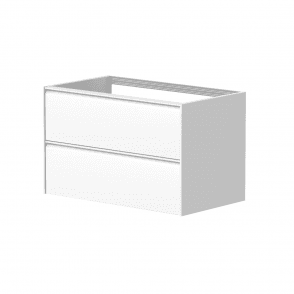 Moon 800mm Matt White 2 Drawer Wall Mounted Unit