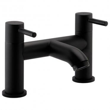Nero Round Matt Black Bath Filler