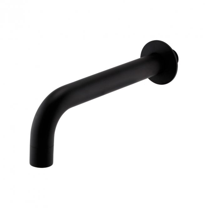 Kartell Nero Round Matt Black Wall Mounted Bath Spout Tap