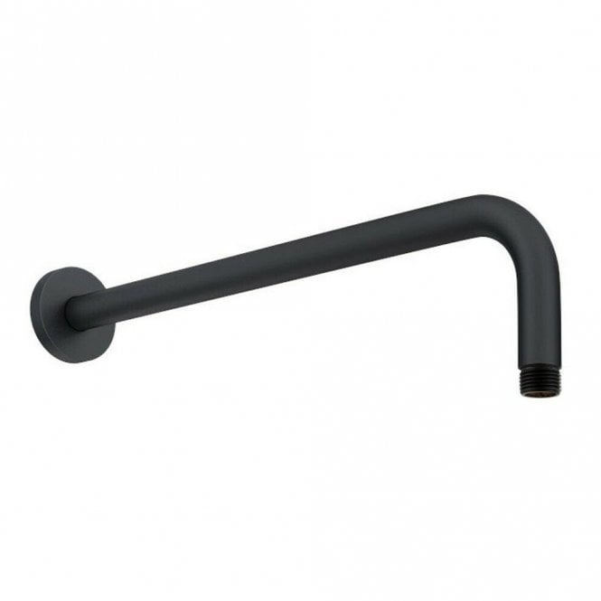 Kartell Nero Round Wall Mounted Shower Arm Matt Black