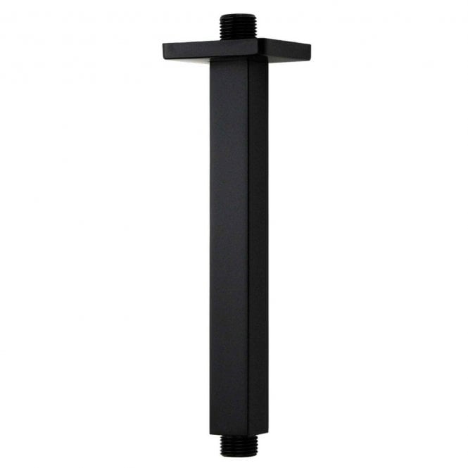 Kartell Nero Square Ceiling Mounted Shower Arm Matt Black