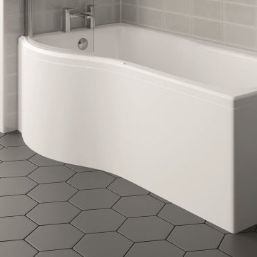 Oblique 1700mm P Shaped Shower Bath Front Panel