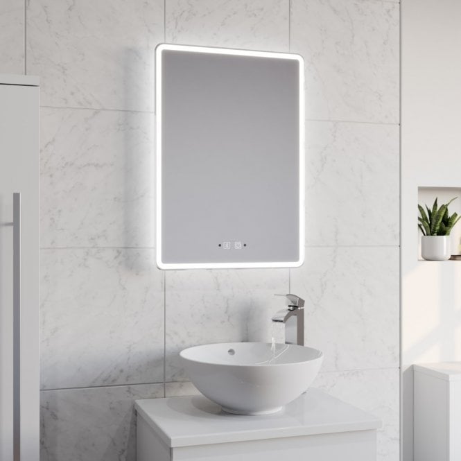 Kartell Optima 700mm x 500mm Bluetooth LED Bathroom Mirror with Integrated Speakers