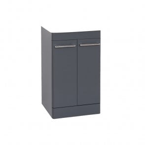 Options 24 500mm Cool Grey 2 Door Floor Standing Unit - Unit Only