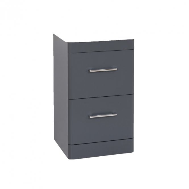 Kartell Options 24 500mm Cool Grey 2 Drawer Floor Standing Unit - Unit Only