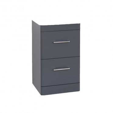 Options 24 500mm Cool Grey 2 Drawer Floor Standing Unit - Unit Only