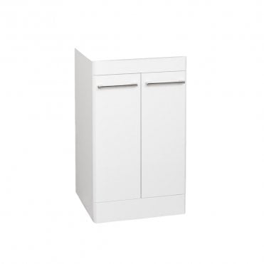 Options 24 500mm White 2 Door Floor Standing Unit - Unit Only