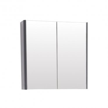Options 24 600mm Mirror Cabinet Cool Grey