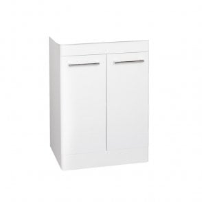 Options 24 600mm White 2 Door Floor Standing Unit - Unit Only