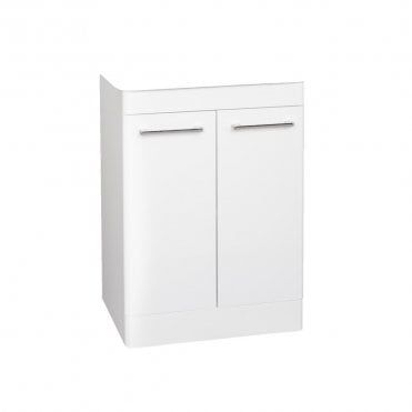 Options 24 600mm White 2 Door Floor Standing Unit - Unit Only