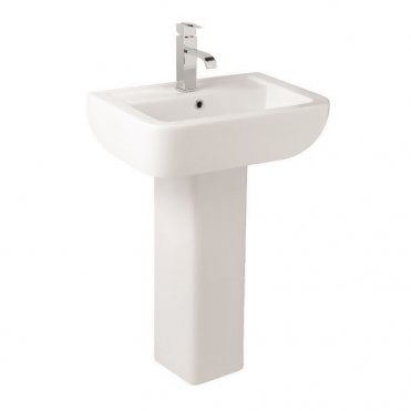 Options 600 550mm 1 Tap Hole Basin & Full Pedestal