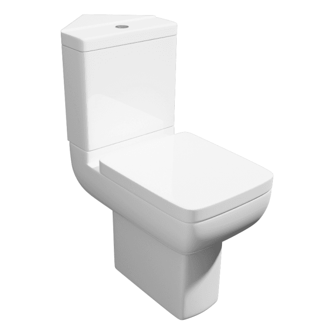 Kartell Options 600 Rimless Corner Close Coupled Toilet & Soft Close Seat