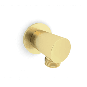 Ottone Round Brushed Brass Outlet Elbow