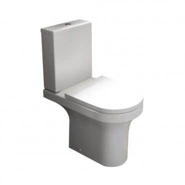 Ozone Round Rimless Close Coupled Toilet & Soft Close Seat