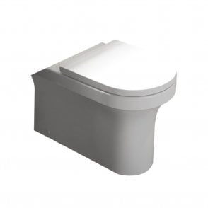 Ozone Round Rimless Close to Wall Close Coupled Toilet Pan