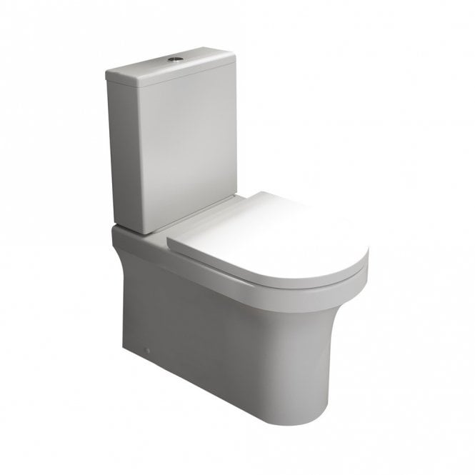 Kartell Ozone Round Rimless Close to Wall Close Coupled Toilet & Premium Soft Close Seat