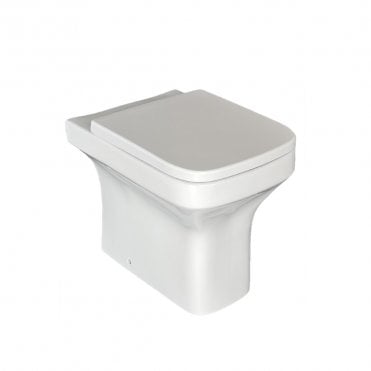 Ozone Square Rimless Back to Wall Toilet Pan & Soft Close Seat