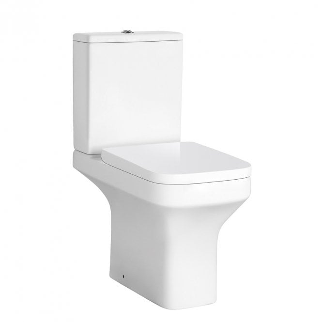 Kartell Ozone Square Rimless Close Coupled Toilet & Soft Close Seat