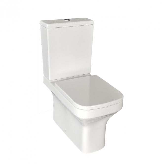 Kartell Ozone Square Rimless Close to Wall Close Coupled Toilet & Soft Close Seat