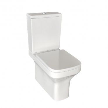 Ozone Square Rimless Close to Wall Close Coupled Toilet & Soft Close Seat