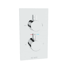 Plan Concealed Thermostatic Shower Valve with Diverter Chrome