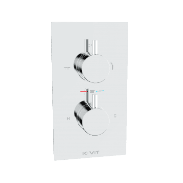 Plan Concealed Thermostatic Shower Valve with Diverter Chrome