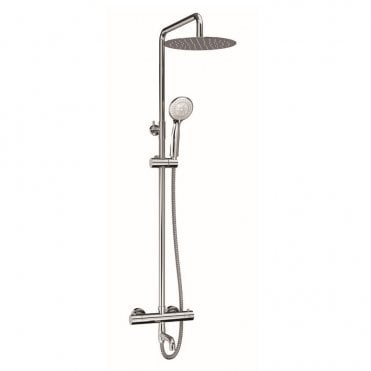 Plan Drencher Bar Shower with Sliding Handset & Bath Filler Spout Chrome