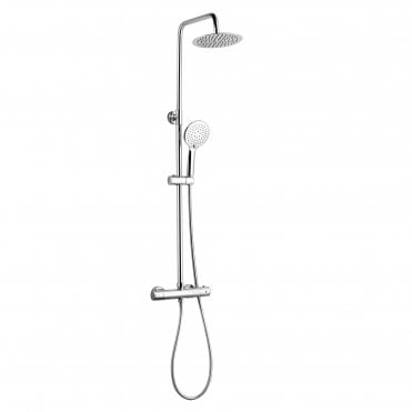 Plan Thermostatic Bar Shower with Drench Head & Handset Chrome