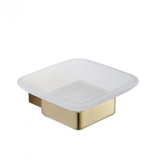Kartell Premium Brushed Brass Soap Dish & Holder