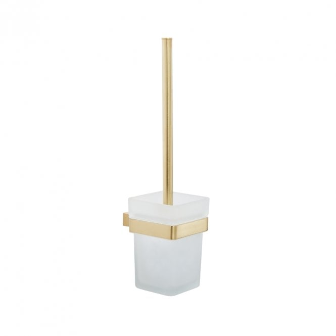 Kartell Premium Brushed Brass Toilet Brush Set