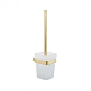 Premium Brushed Brass Toilet Brush Set