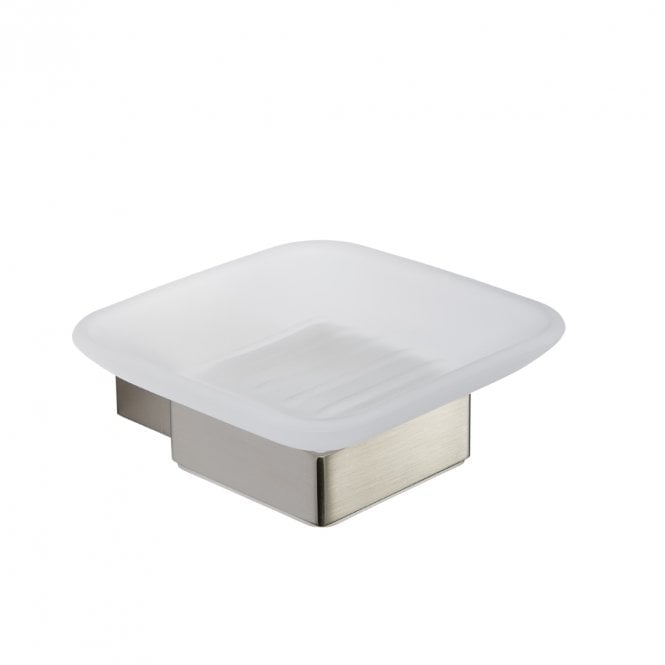 Kartell Premium Brushed Nickel Soap Dish & Holder