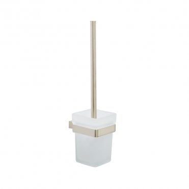 Premium Brushed Nickel Toilet Brush Set