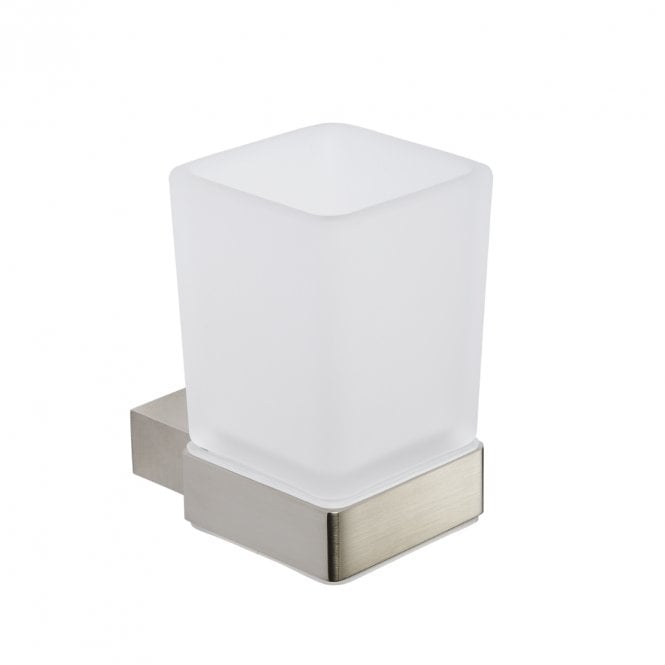 Kartell Premium Brushed Nickel Tumbler & Holder