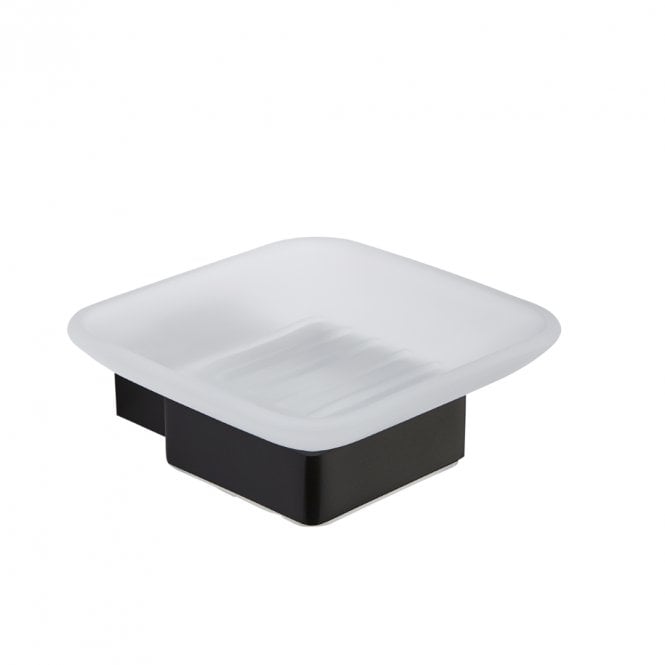 Kartell Premium Matt Black Soap Dish & Holder