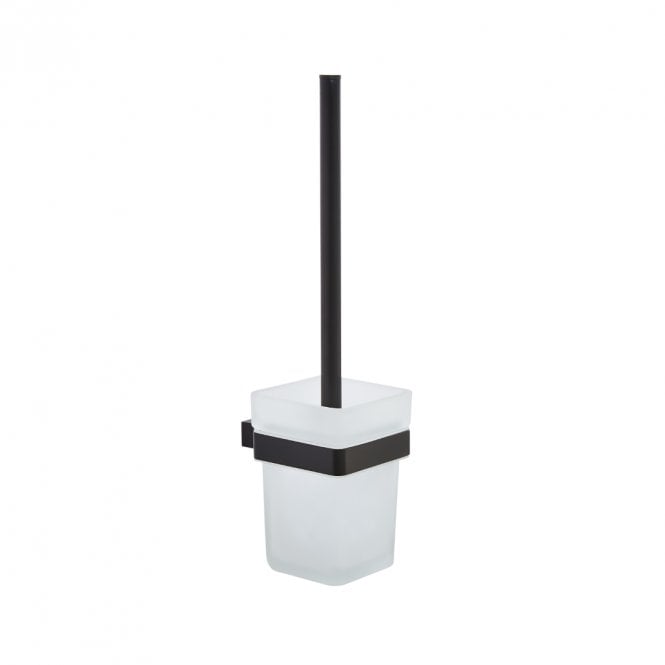 Kartell Premium Matt Black Toilet Brush Set
