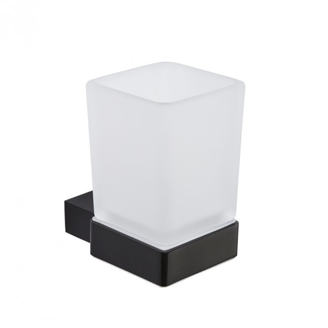 Kartell Premium Matt Black Tumbler & Holder