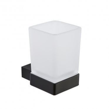 Premium Matt Black Tumbler & Holder